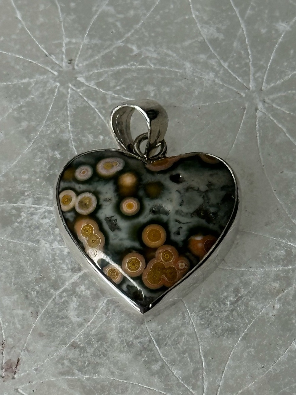 Ocean Jasper Heart Pendant